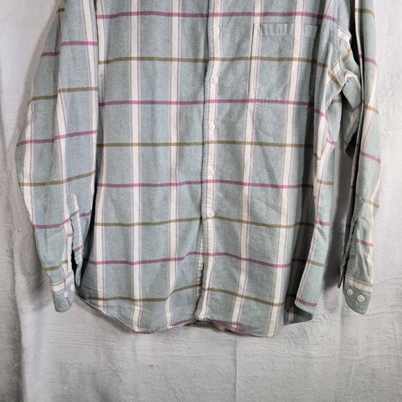 St. Johns Bay Men's Button Up Shirt Classic Fit Plaid Blue Reg Large RN#11935 - Picture 3 of 8